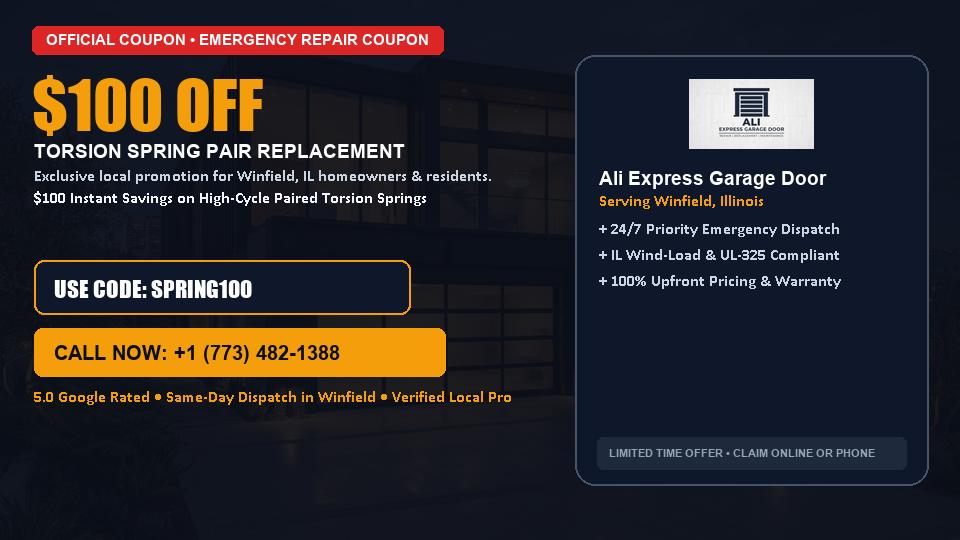 Ali Express Garage Door $100 OFF Dual Torsion Spring Replacement