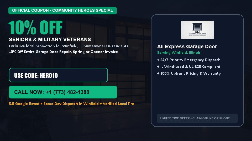 Ali Express Garage Door 10% OFF Seniors & Military Veterans